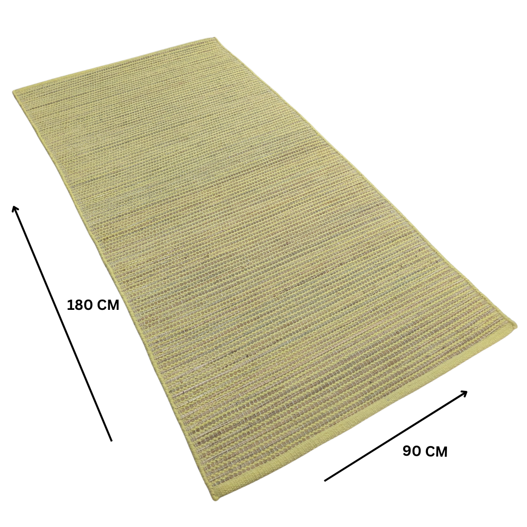 Yellow Kusha Grass & Wool Aasan for Puja, Meditaion & Japa