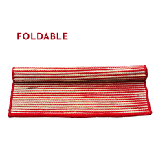 Red Kusha Grass & Wool Aasan  for Puja, Meditaion & Japa