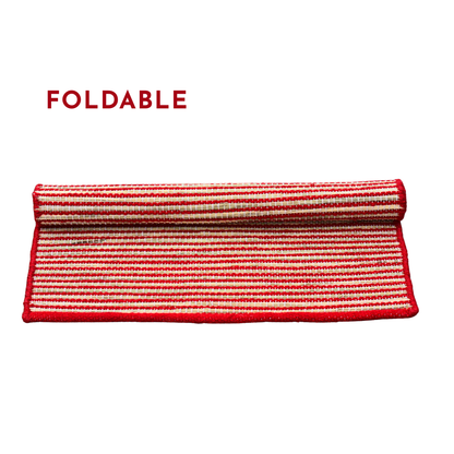 Red Kusha Grass & Wool Aasan  for Puja, Meditaion & Japa