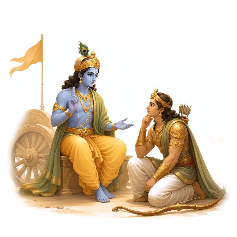Krishna and Arjuna