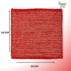 Kusha Grass & Silk Aasan for Meditation, Jap & Dhyan ( Long Hours of Comfortable Sitting ) 60 * 60 CM