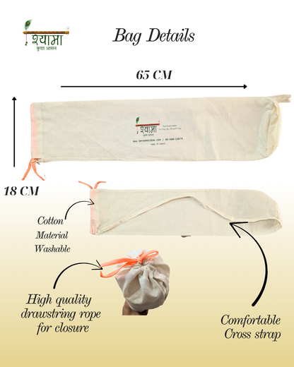 Shyama Kusha Cotton Carry Bag with Strap and Drawstring for Aasan