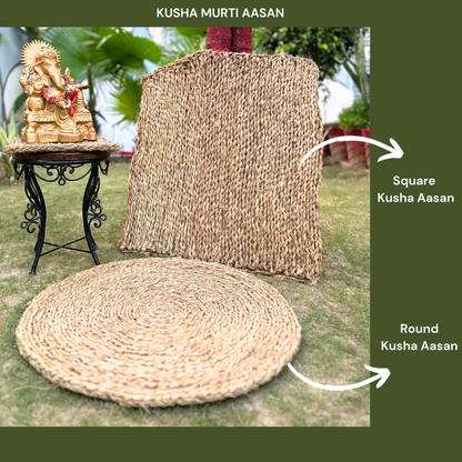 KUSHA AASAN for Murti, HavanKund, Idols, Temple Murti