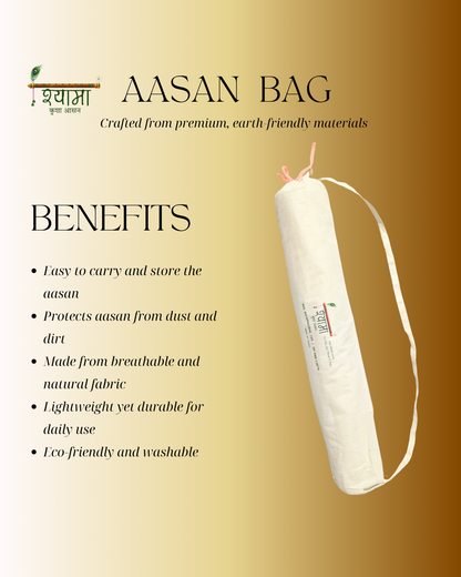 Shyama Kusha Cotton Carry Bag with Strap and Drawstring for Aasan