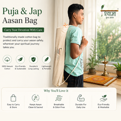 Shyama Kusha Cotton Carry Bag with Strap and Drawstring for Aasan