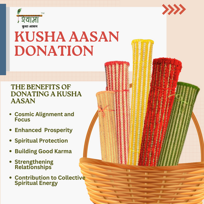 Kusha Grass Aasan Donation In Temple, Sanskrit Students, Yogis & Spiritual Gurus ( Pack of 5)