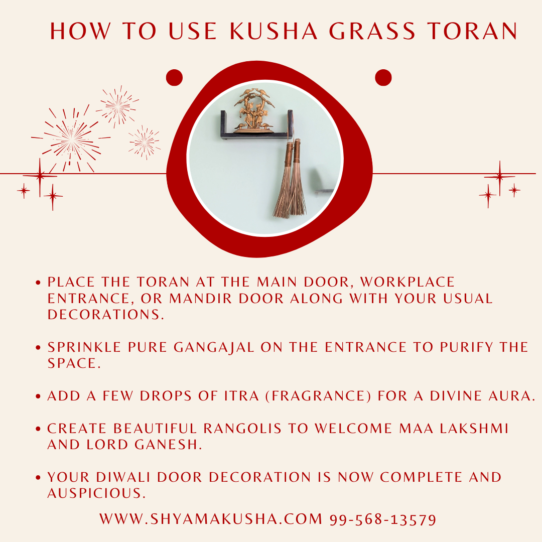 Kusha (Darbha) Grass Toran - Sacred Essentials for Door