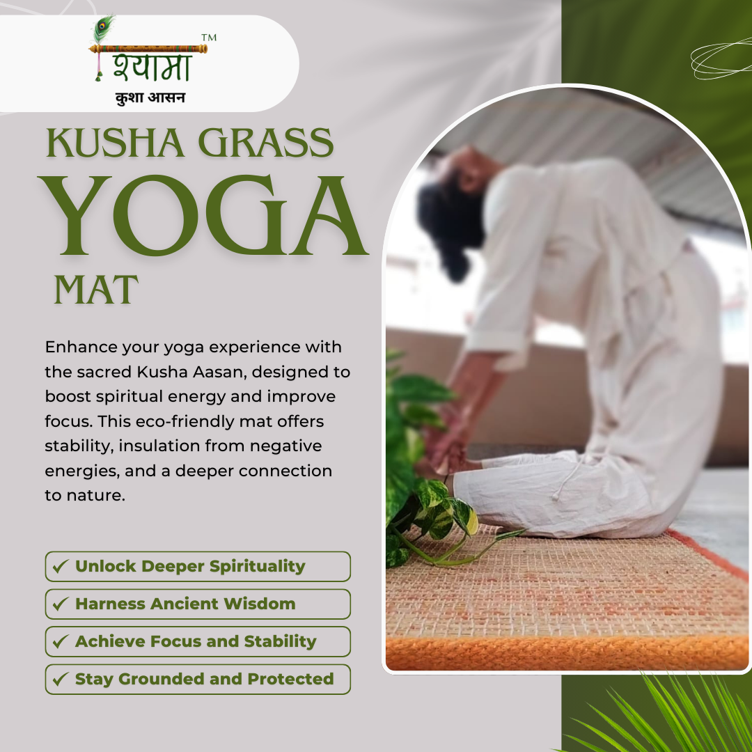 Orange Kusha Grass & Wool Aasan for Yoga 60*180 CM